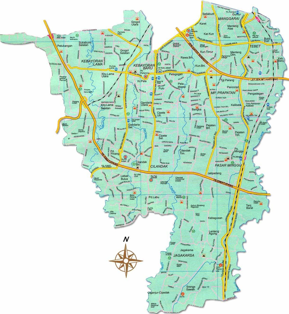 வரைபடம் Jakarta selatan