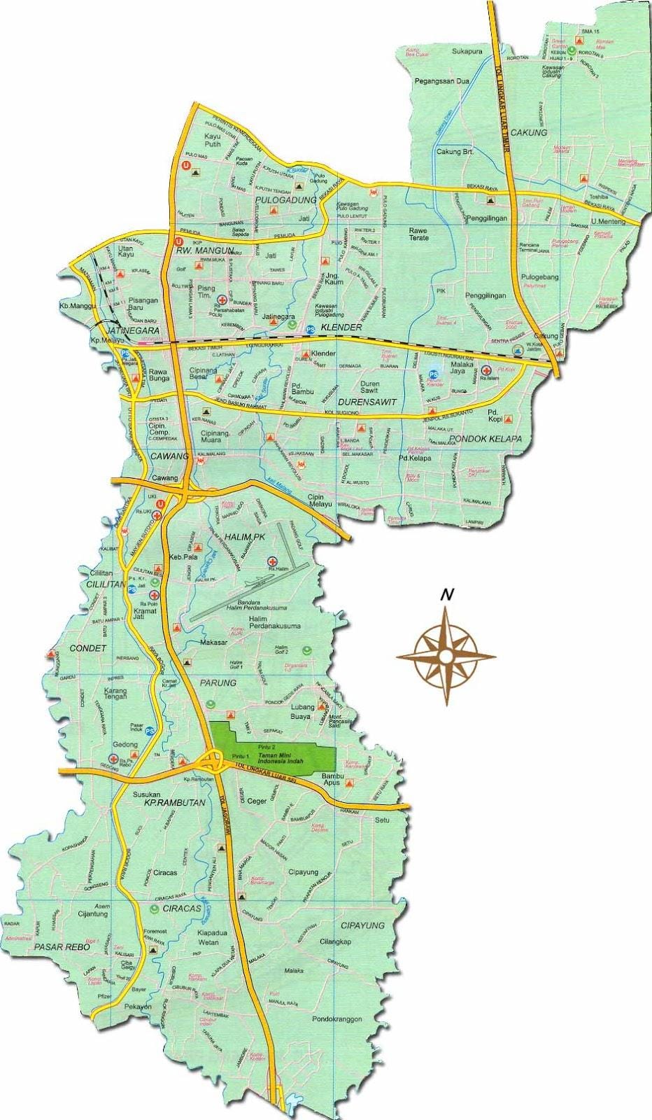 வரைபடம் Jakarta timur lengkap