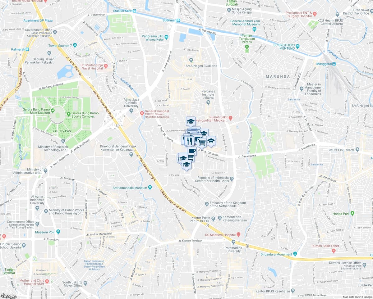 வரைபடம் kuningan ஜகார்த்தா
