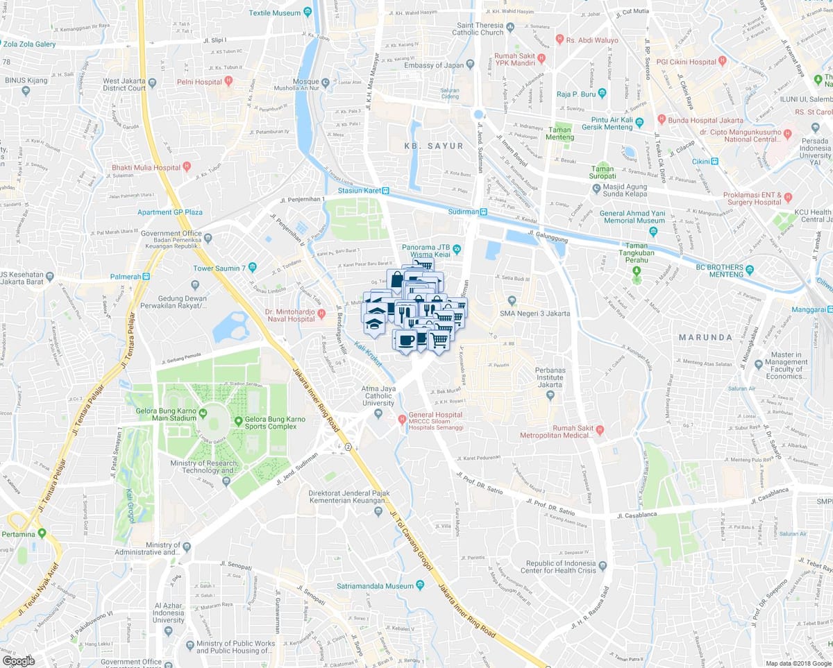 sudirman ஜகார்த்தா வரைபடம்